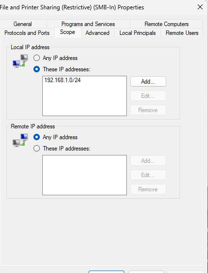 Networking config